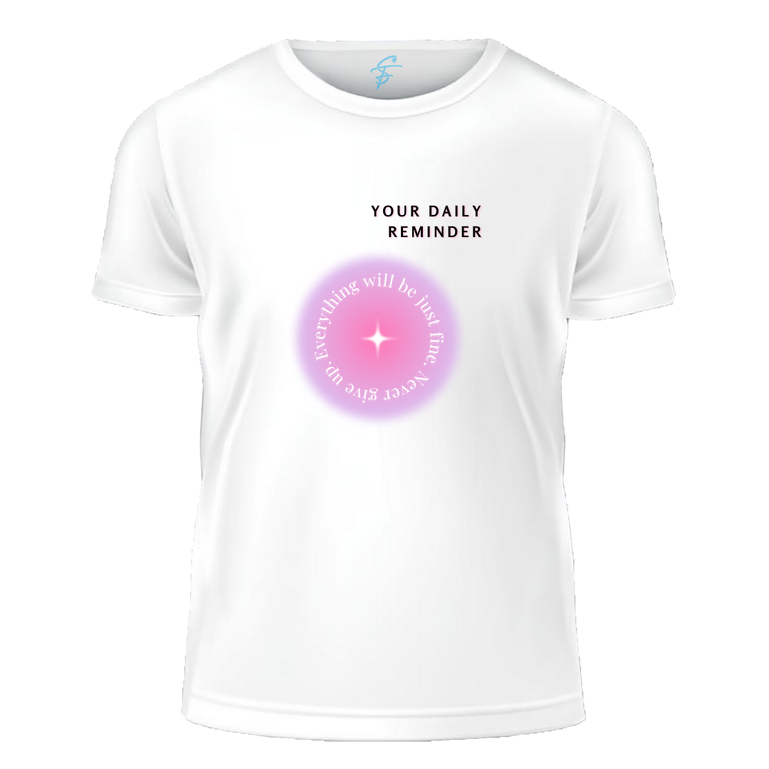 Daily Reminder Graphic T-Shirt, 100% Cotton, Short Sleeve, Summer Collection